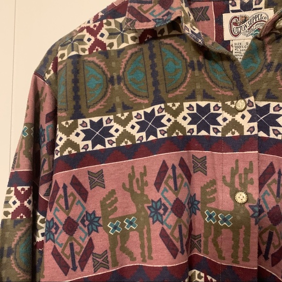 Vintage | Printed Western Button Down - Picture 3 of 7